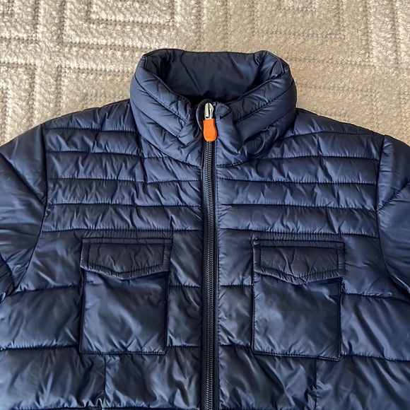 Boys Navy Blue Save the Duck lightweight puffer jacket - Picture 2 of 4